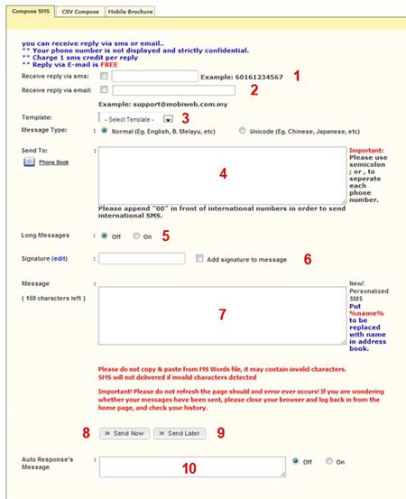 Bulk SMS End User Guide Compose SMS